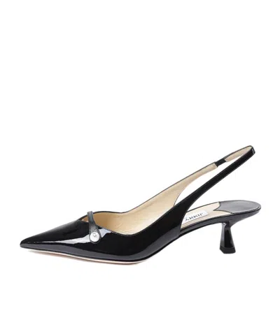 Jimmy Choo Amita Patent Leather Pumps In Black