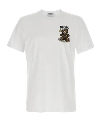 Moschino Teddy Bear-print Crewneck T-shirt In White
