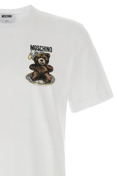 Moschino Teddy Bear-print Crewneck T-shirt In White