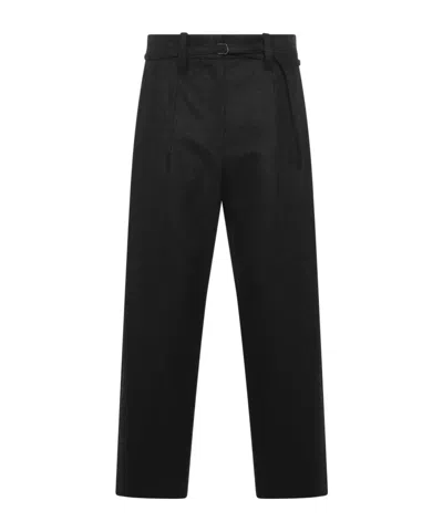 Brunello Cucinelli Straight Leg Trousers With Back Pockets And Belt Loops In Black