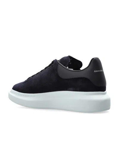 Alexander Mcqueen Men Black Low Top Sneakers With Chunky Sole In Leather Man