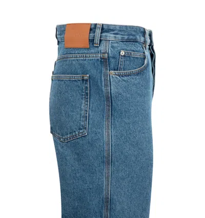 Loewe Anagram Baggy Jean In Blue