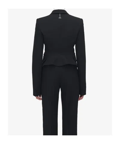 Alexander Mcqueen Wool-blend Double-breasted Blazer In Black
