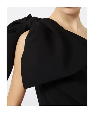 Max Mara One-shoulder Short Jumpsuit In Black Cady In Black