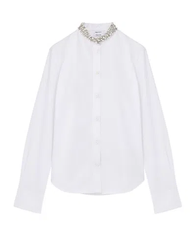 Alexander Mcqueen Shirt With Crystal-embellishment In White