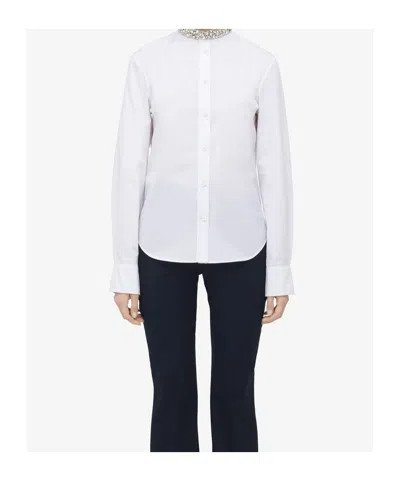 Alexander Mcqueen Shirt With Crystal-embellishment In White