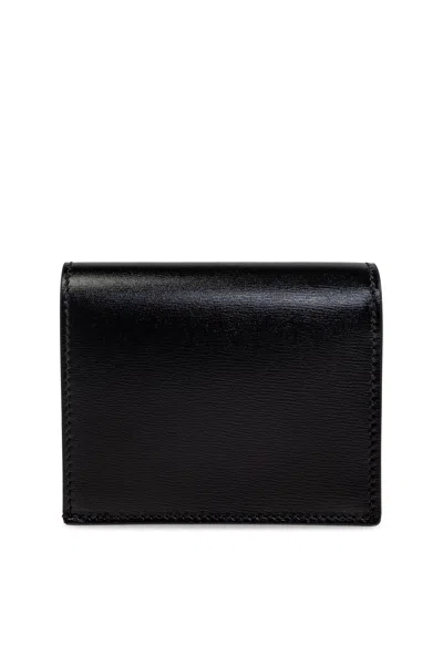 Alexander Mcqueen Logo Snap Button Cardholder Slots In Black