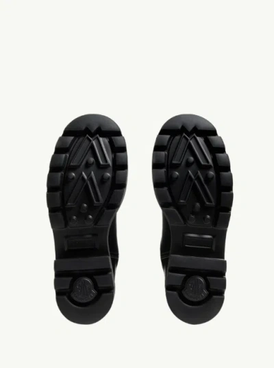 Moncler Rubber Kickstream Boots With Drawstring In Black