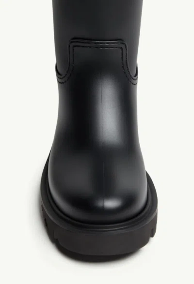 Moncler Rubber Kickstream Boots With Drawstring In Black