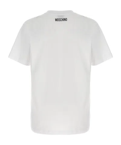 Moschino Crew Neck Graphic Print Short Sleeves In White