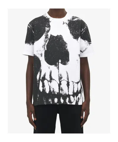 Alexander Mcqueen Skull Crew Neck T-shirt In White