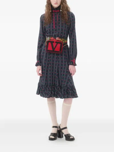 Valentino Garavani Superstar Chain Belt Bag In Red