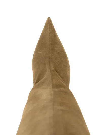 Attico Lea Military Green High Boot In Brown