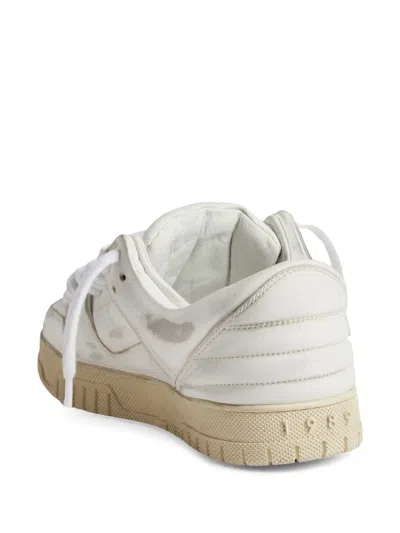 1989 Studio Lived-in Leather Skate Dirty Mid-top Sneakers In White