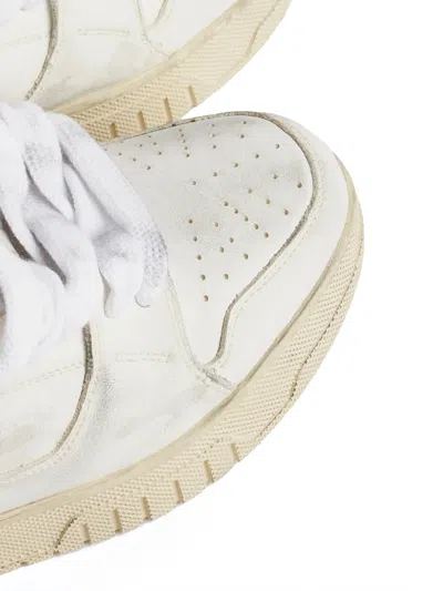 1989 Studio Lived-in Leather Skate Dirty Mid-top Sneakers In White