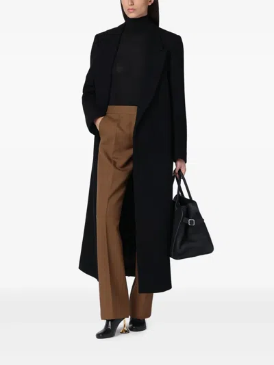 Jil Sander Tailored Pants Back Pockets Belt Loops In Brown