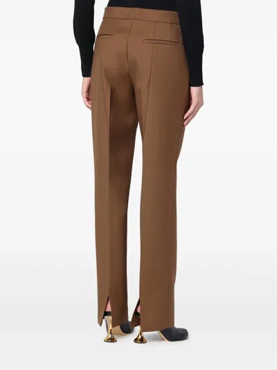 Jil Sander Tailored Pants Back Pockets Belt Loops In Brown