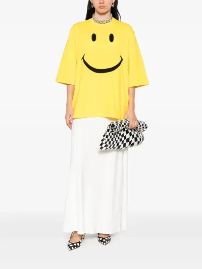 Moschino Yellow T-shirt With Smile In Yellow