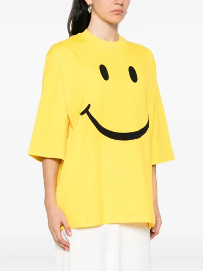 Moschino Yellow T-shirt With Smile In Yellow