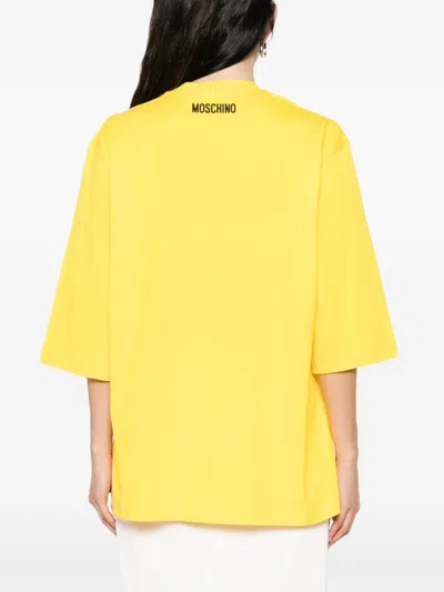 Moschino Yellow T-shirt With Smile In Yellow