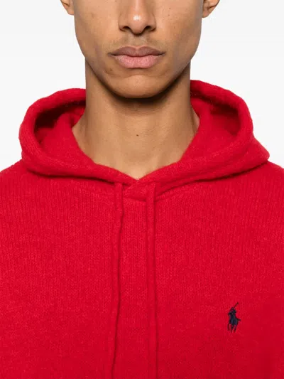 Polo Ralph Lauren Polo Pony-embroidered Hoodie In Red