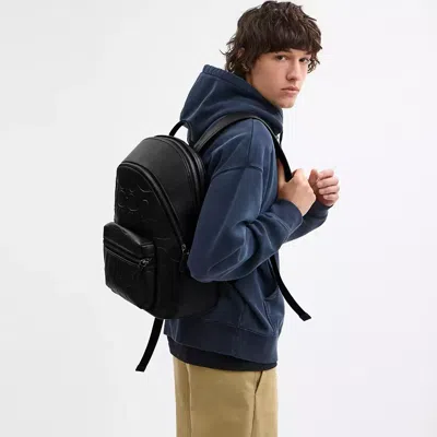 Coach Charter Backpack In Maxi Signature Leather