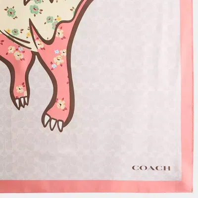 Coach Restored Horse And Carriage Print Oversized Square Scarf In Multi