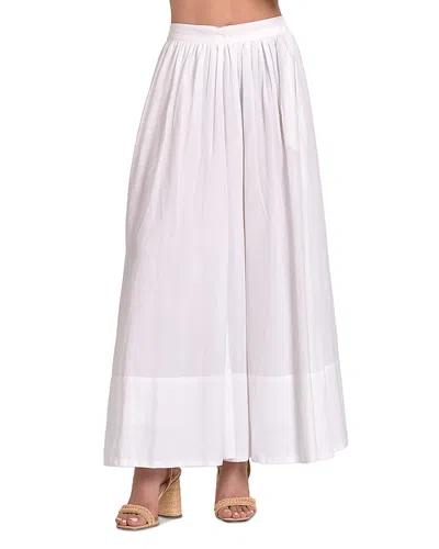 Elan A Line Midi Skirt In White