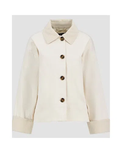 Barbour Abbey Corduroy-collar Jacket In Neutral
