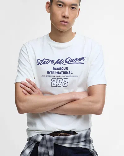 Barbour International Colman Smq Mens T-shirt In White