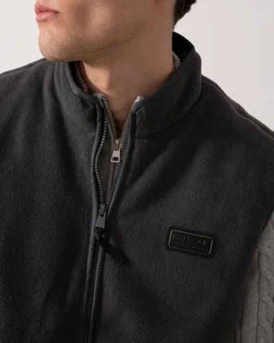 Barbour International Ellesmere Mens Fleece Gilet In Black