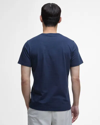 Barbour International Track Graphic Mens T-shirt In Blue