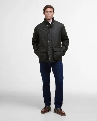 Barbour Sander Mens Wax Jacket In Black
