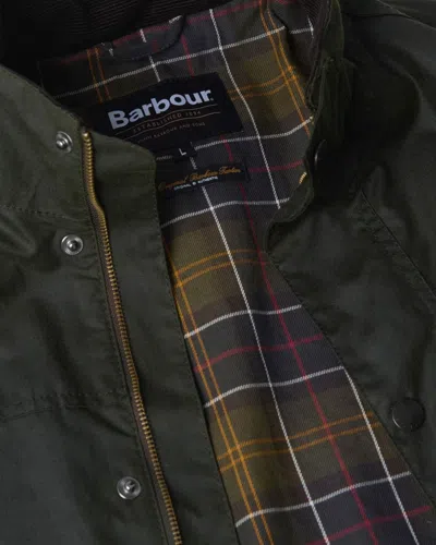 Barbour Sander Mens Wax Jacket In Black