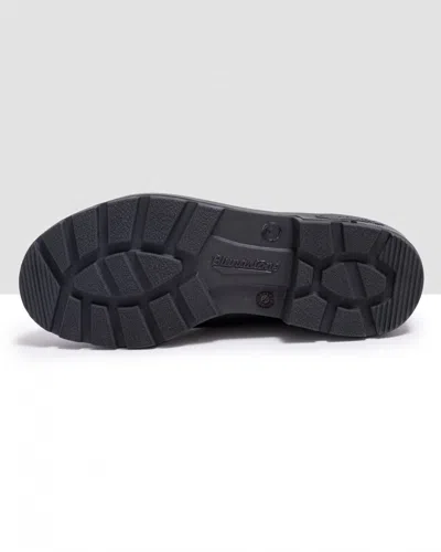 Blundstone Black Leather Boot With Contrasting Red Elastic Strap In Black