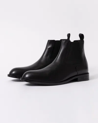 Hugo Boss Tayil Mens Leather Chelsea Boots In Black