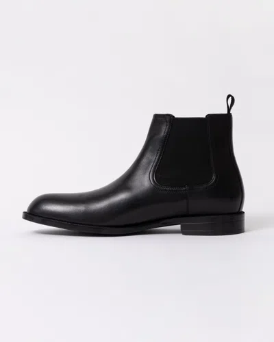 Hugo Boss Tayil Mens Leather Chelsea Boots In Black