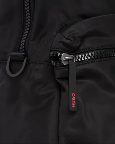 Hugo Boss Ethon Backpack With Red Rubber Logo Label And Top Handle Nos