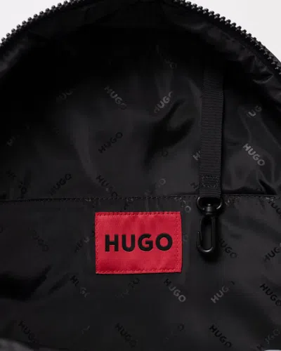 Hugo Boss Ethon Backpack With Red Rubber Logo Label And Top Handle Nos
