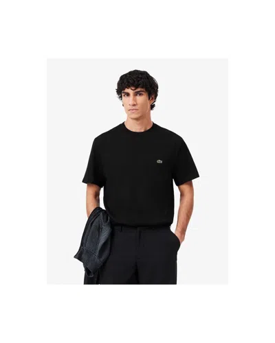 Lacoste Croc Crew-neck T-shirt Regular Fit In Black