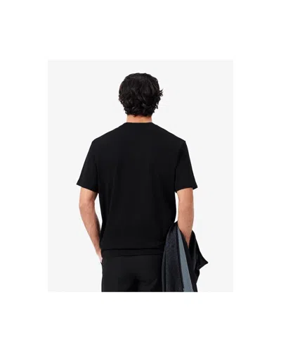 Lacoste Croc Crew-neck T-shirt Regular Fit In Black