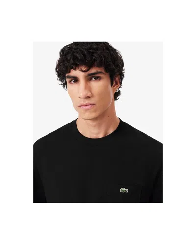 Lacoste Croc Crew-neck T-shirt Regular Fit In Black