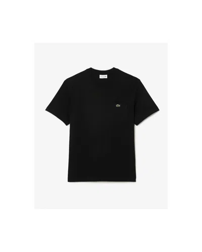 Lacoste Croc Crew-neck T-shirt Regular Fit In Black