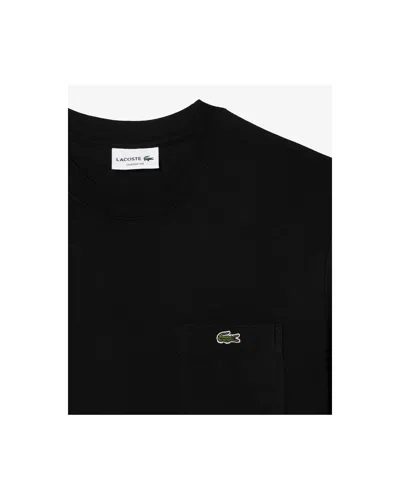 Lacoste Croc Crew-neck T-shirt Regular Fit In Black