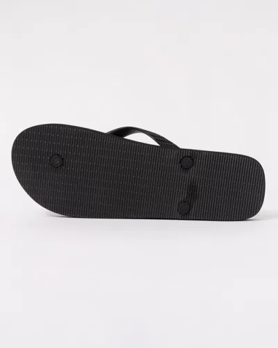 Lyle & Scott Lyle And Scott Logo Flip Flops Black In Black