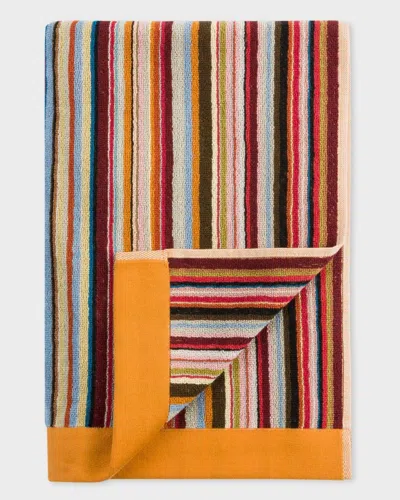 Paul Smith Large Signature Stripe Beach Towel In Multi
