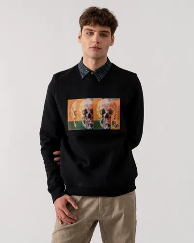 Paul Smith Mens Regular Fit Skull Square Sweatshirt In Multi