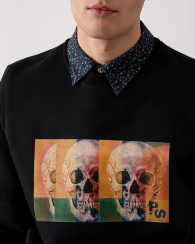 Paul Smith Mens Regular Fit Skull Square Sweatshirt In Multi