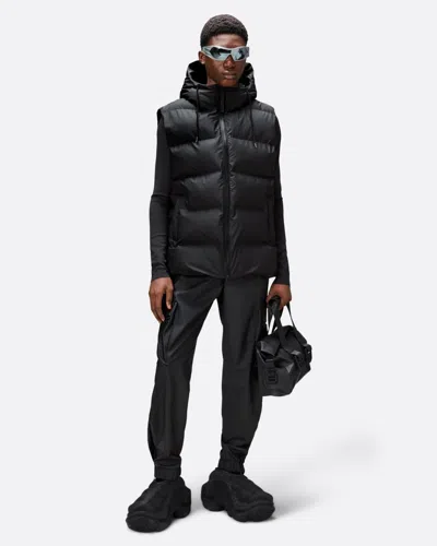 Rains Alta Unisex Puffer Vest In Black