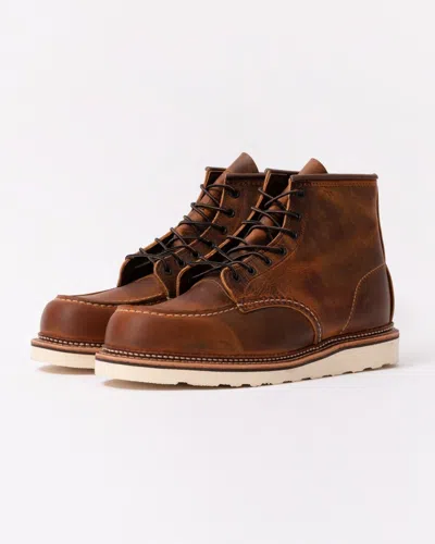 Red Wing Classic Moc Rough And Tough Leather Boot In Brown
